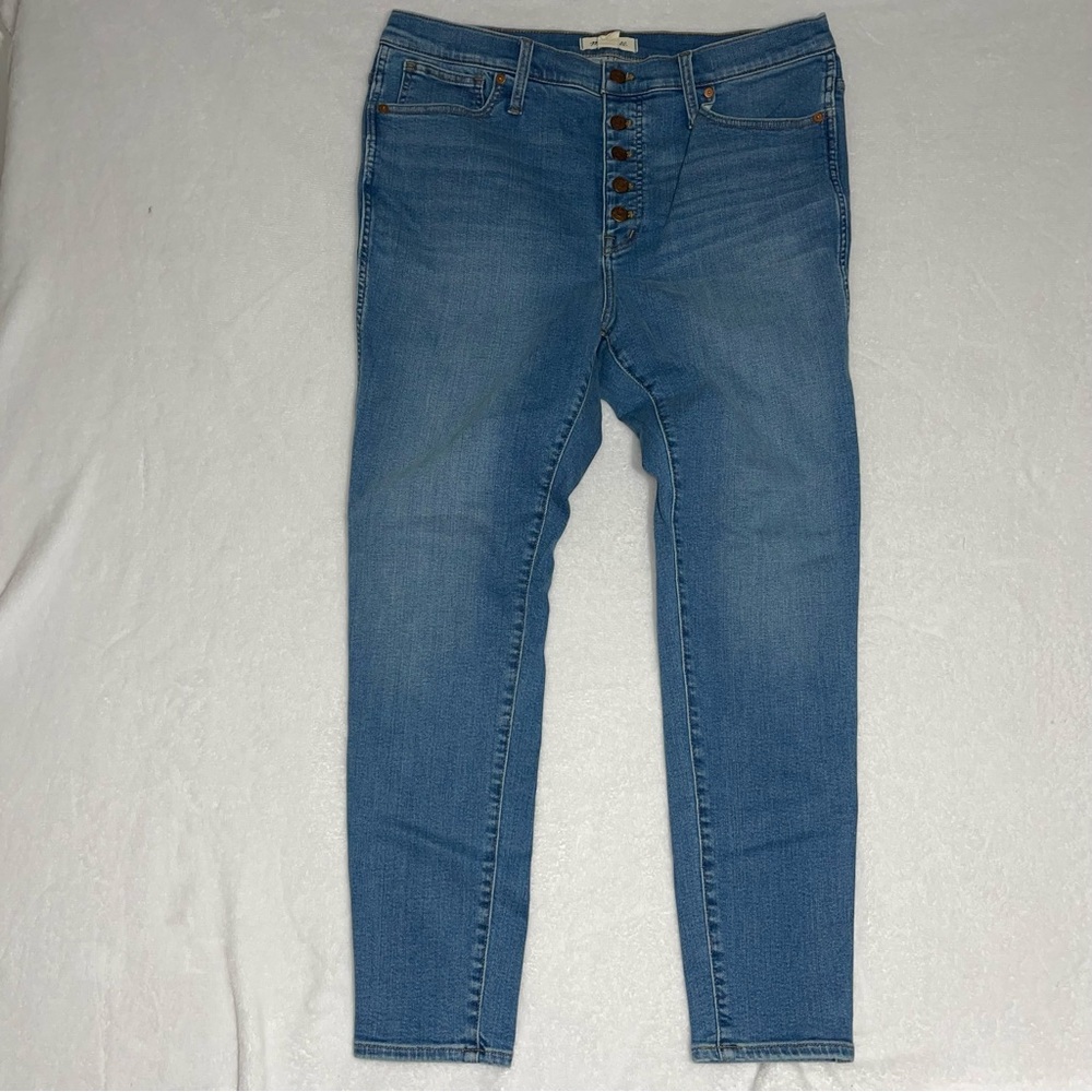 Madewell jeans women’s size 33 high rise skinny button fly light wash